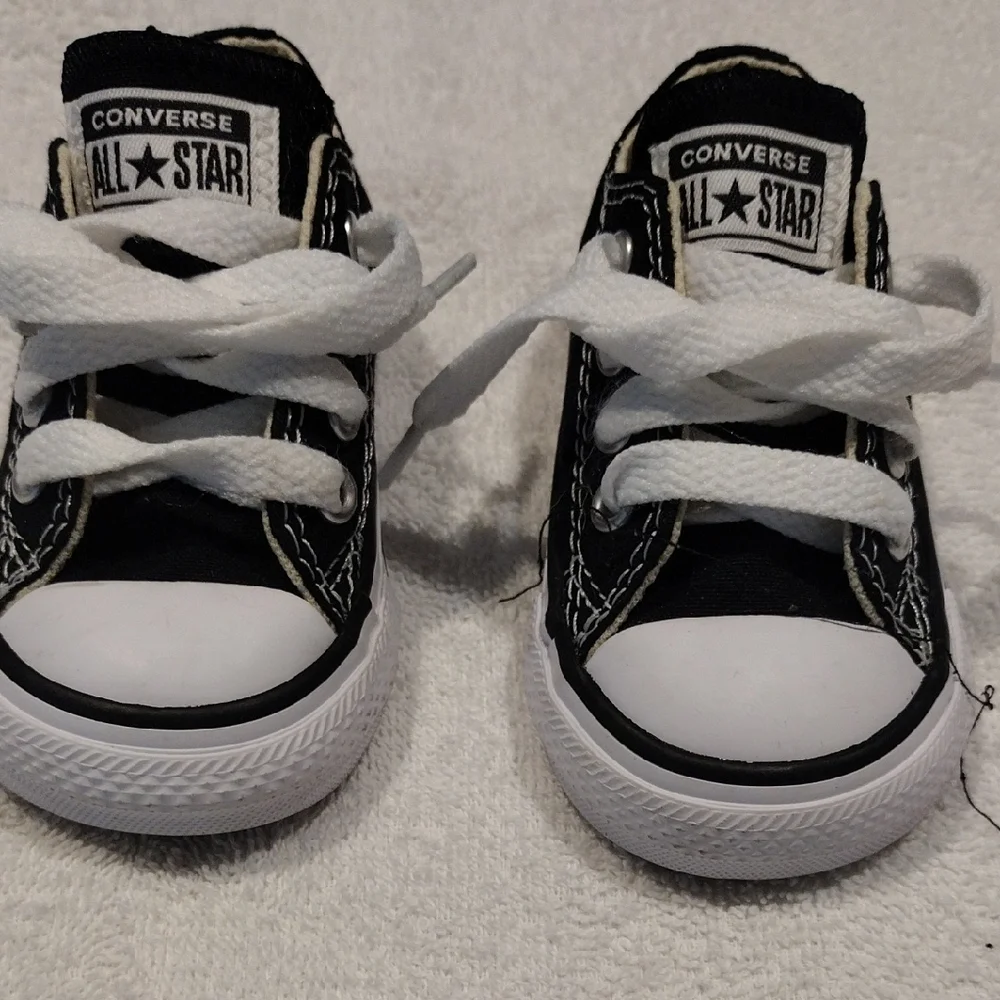 Converse Kids Classic Black and White Sneakers - Picture 2 of 5